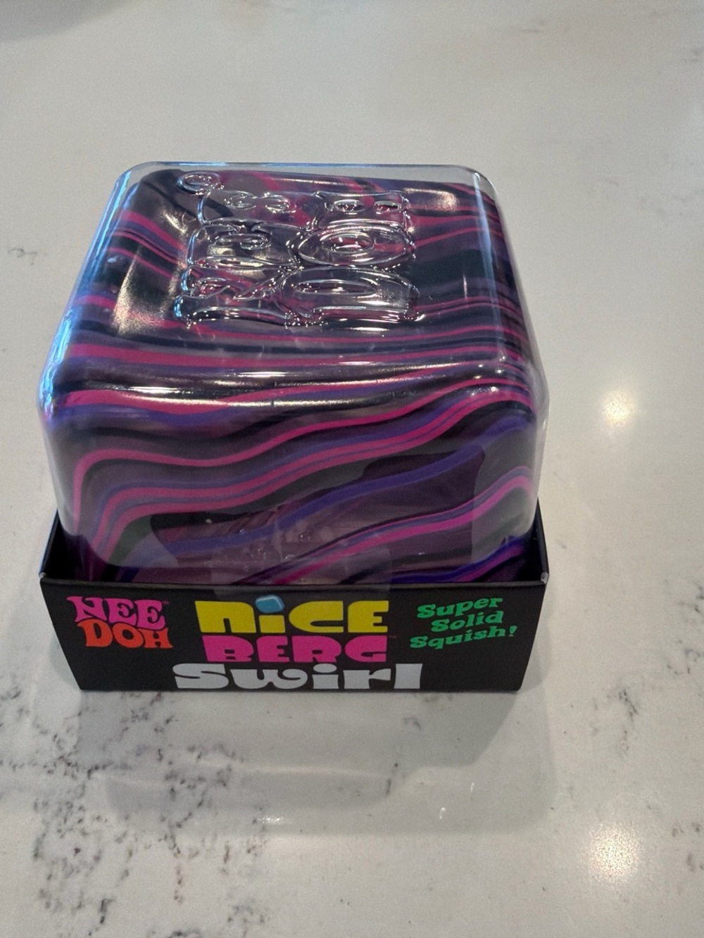 Needoh Nice Berg Swirl Super Solid Squish - Purple, Pink, & Black